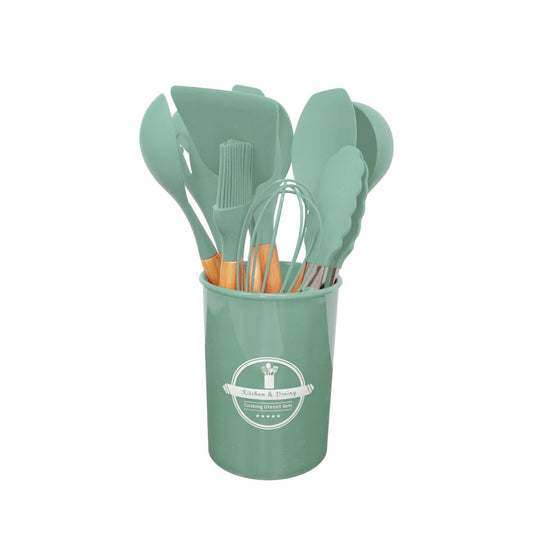 12pcs Silicon Utensil Set Green - Kitchenware