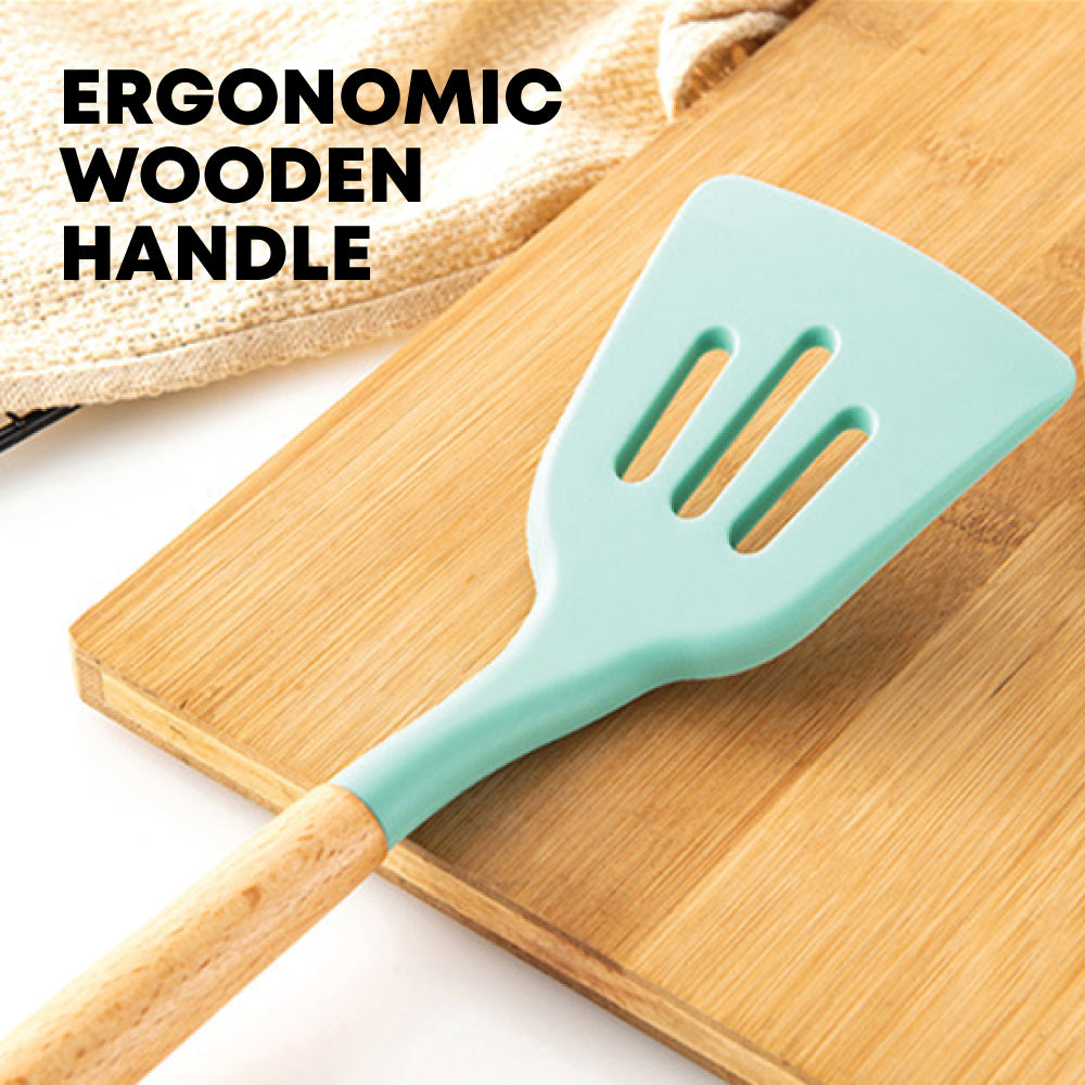 5pcs Silicon Utensil Set Green - Kitchenware Gadgets