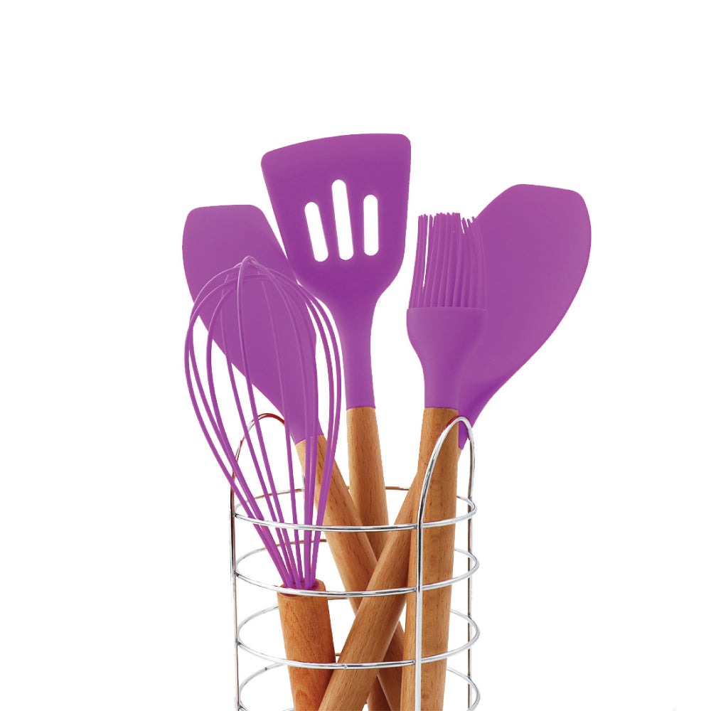 5pcs Silicon Utensil Set Purple - Kitchen Utensils Set