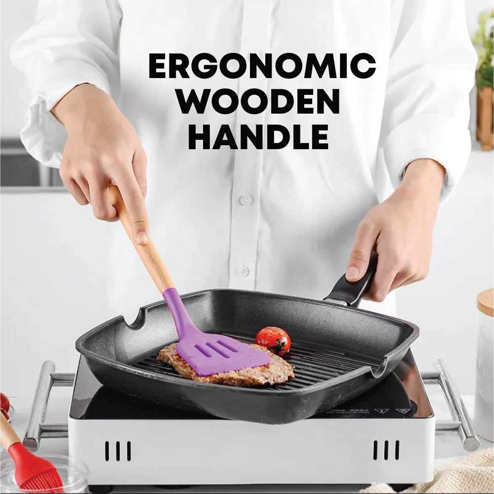 5pcs Silicon Utensil Set Purple - Kitchen Utensils Set