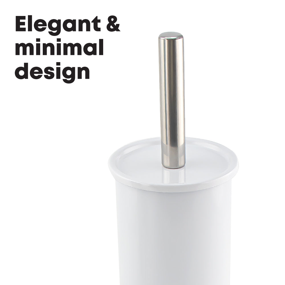 Toilet Brush with Holder White 1.7L