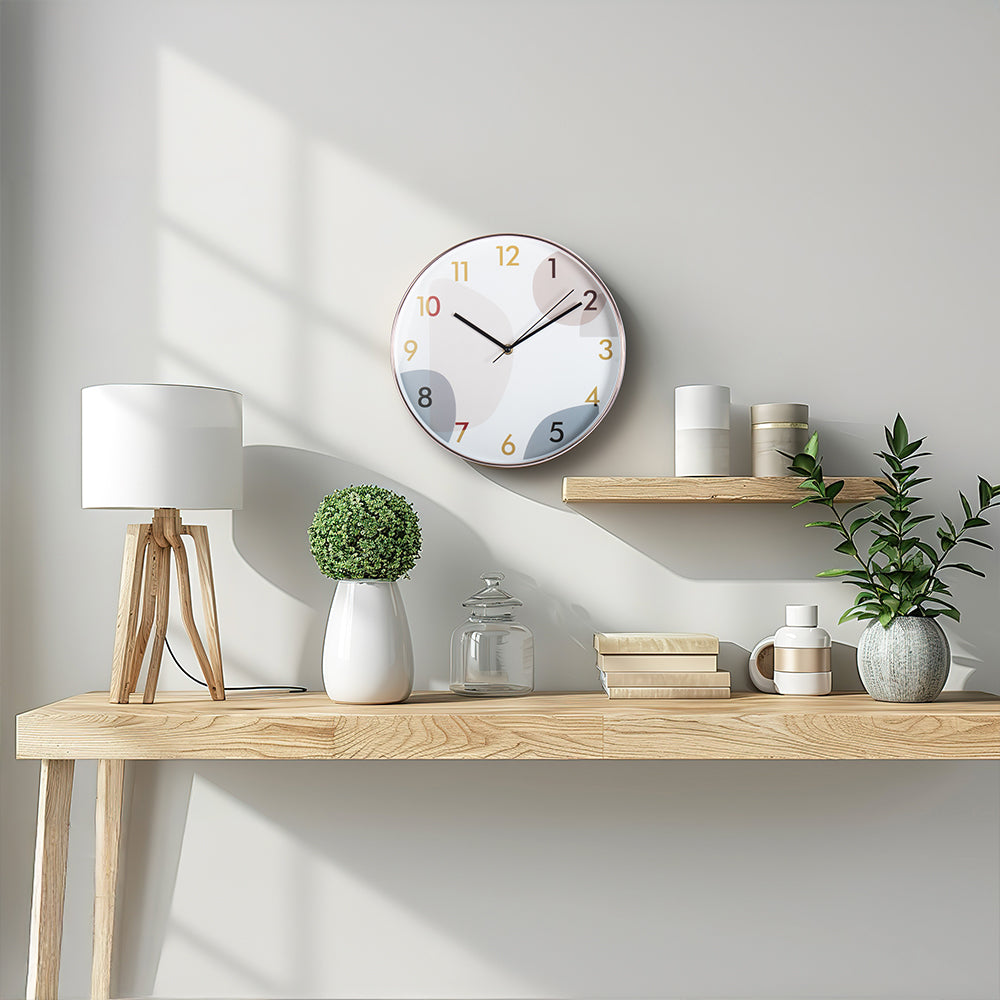 30cm Wall Clock Fabric Pattern - Classic Wall Clock Design