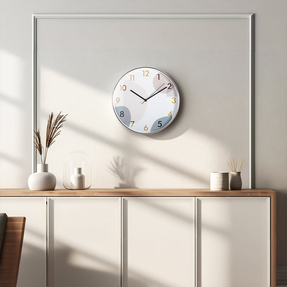 30cm Wall Clock Fabric Pattern - Classic Wall Clock Design