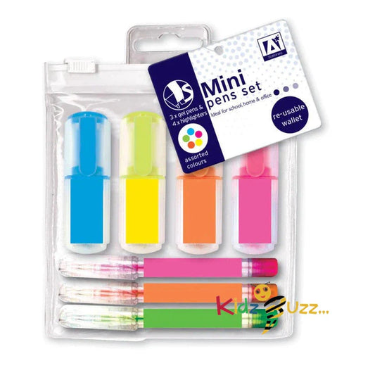 Mini highlighter & Gel Pens Set