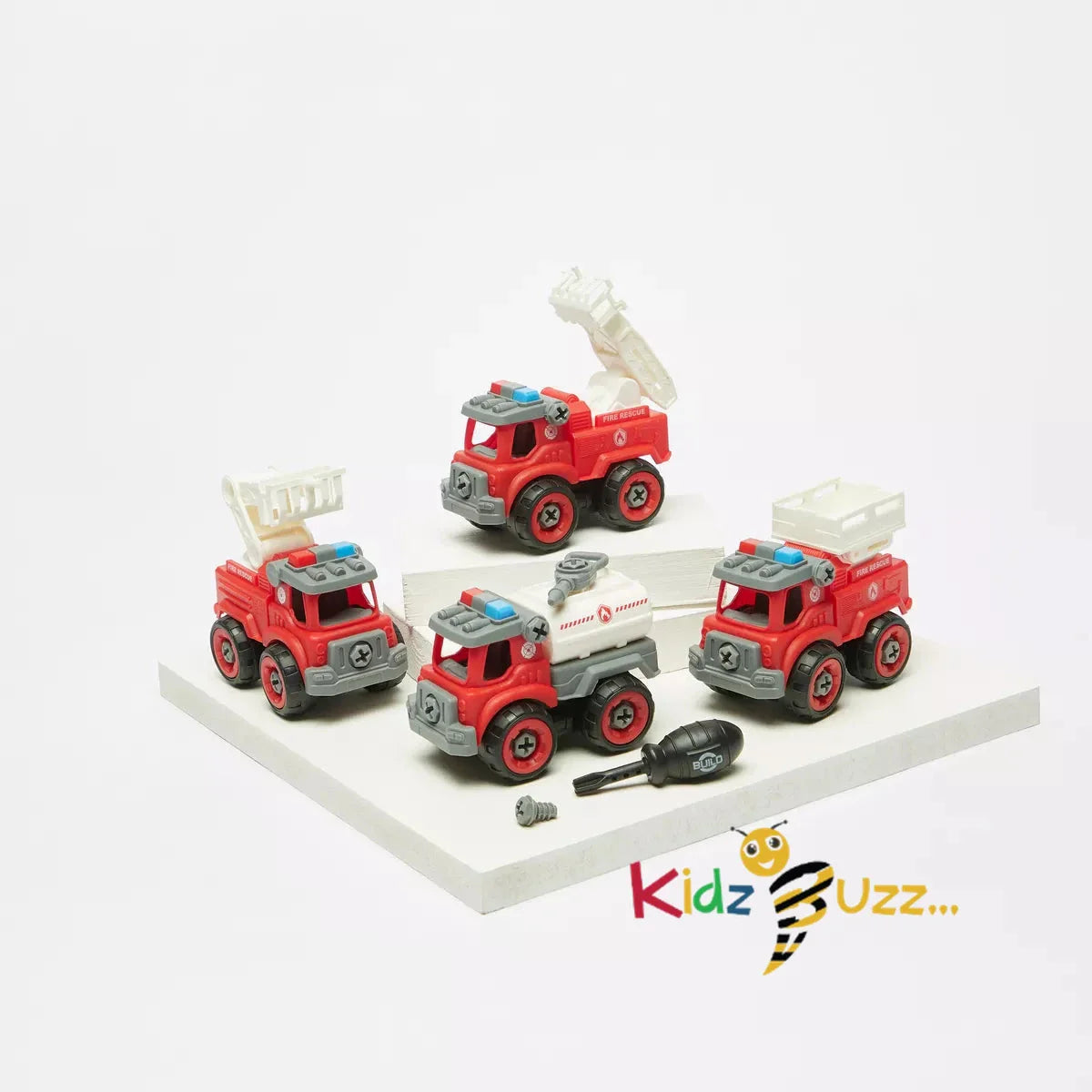 Assorted 4-Piece Friction Toy Car Set
