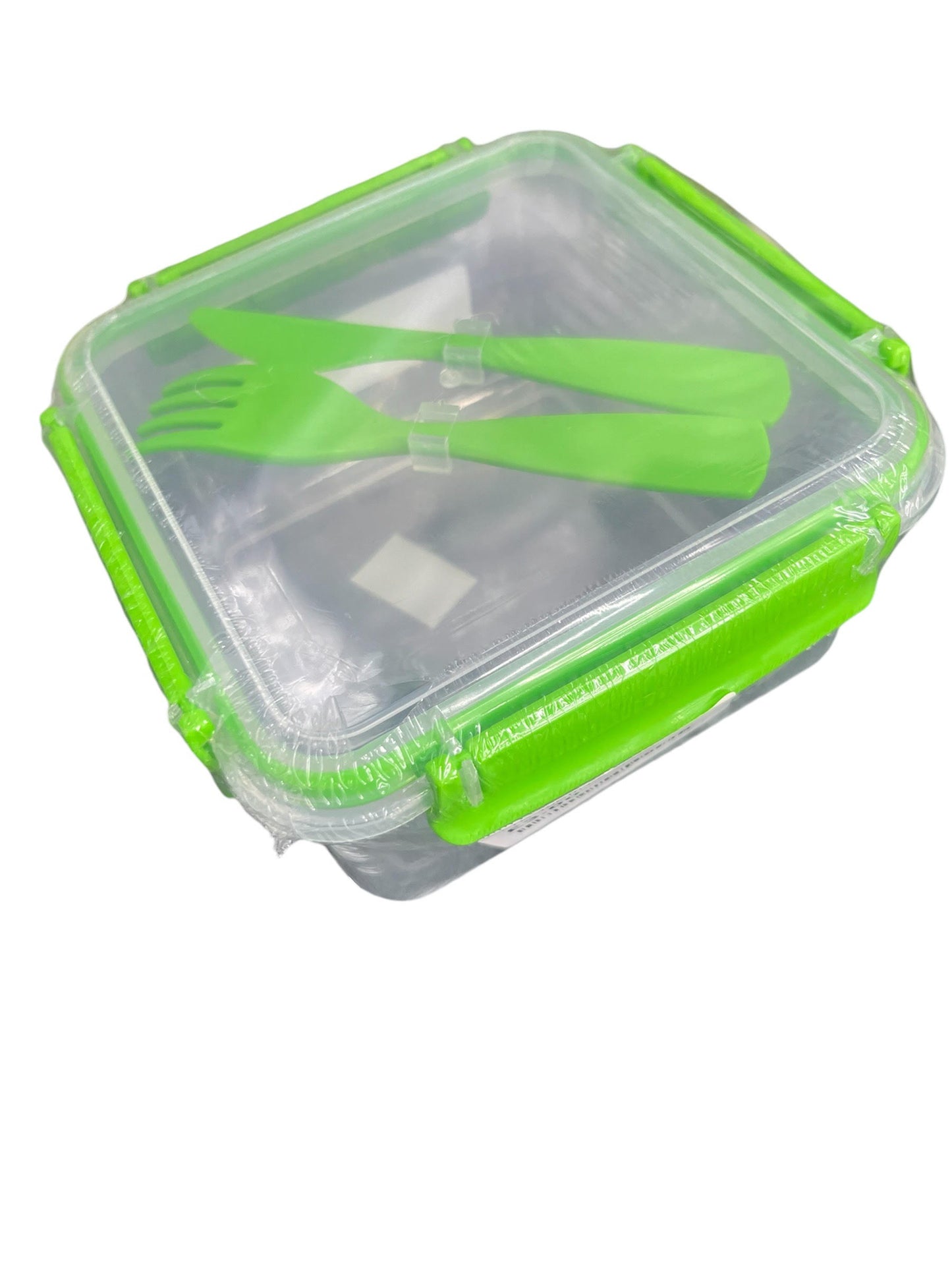 LTC Airtight Plastic Food Storage Containers with Lids,1 Fork , 1 Spoon Square Food Storage Set, BPA Free for Meal Prep, Travel, Freerzer