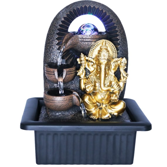 25cm Ganesha Water Fountain - Indoor Home Decoration