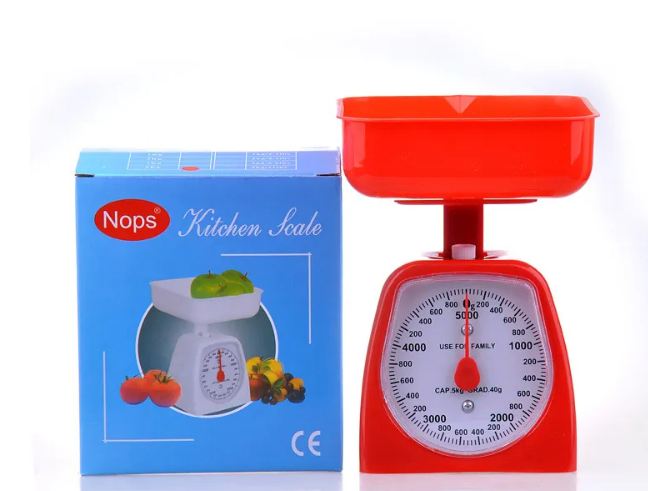Nops Kitchen Scale 3kg Mechanical Food Weighing Dial Spring Scale Plastic