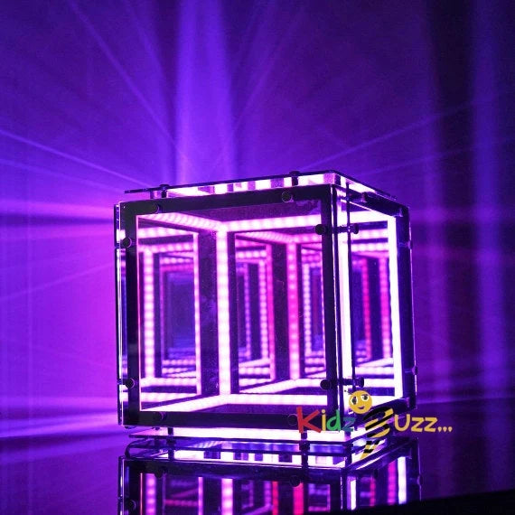 3D Cube Infinity Lamp - 30cm LED Tape Lights Comprising 96 Lamp Beads