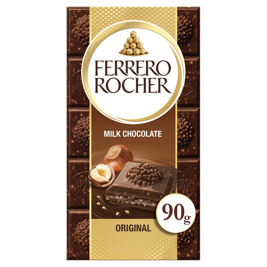 Ferrero Rocher Milk Chocolate & Hazelnut Bar 90g X 3