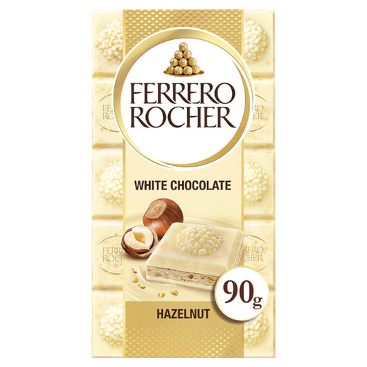 Ferrero Rocher White Chocolate & Hazelnut Bar 90g X3