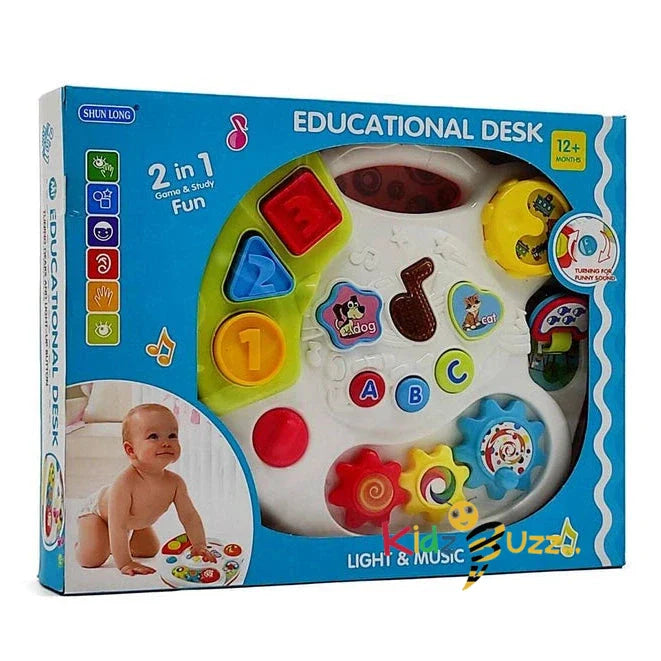 2 in 1 Musical Educational Desk For Kids- Game & Study For Babies