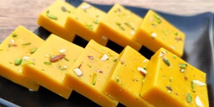 Festival Special Premium (Mango Barfi) Delicious Indian Traditional Sweets To Sweeten Up Your Celebration Best Gift For All Occasions Rakhi,Marriage,Diwali,Holi