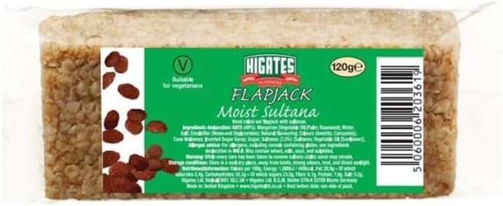 Higates Flapjacks Moist Sultana Flavour 30 x 120g