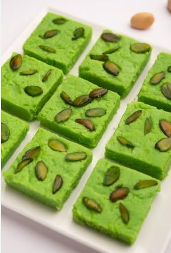 Festival Special Premium (Green Pista Barfi) Delicious Indian Traditional Sweets To Sweeten Up Your Celebration Best Gift For All Occasions Rakhi,Marriage,Diwali,Holi