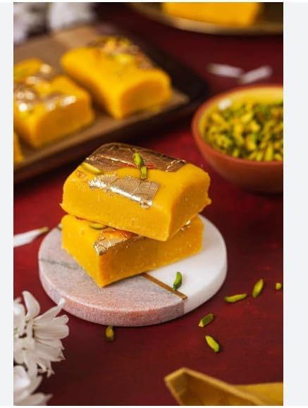 Festival Special Premium (Mango Barfi) Delicious Indian Traditional Sweets To Sweeten Up Your Celebration Best Gift For All Occasions Rakhi,Marriage,Diwali,Holi
