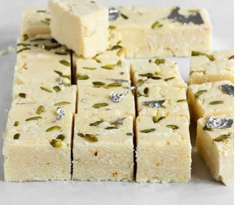 Festival Special Premium (White Barfi) Delicious Indian Traditional Sweets To Sweeten Up Your Celebration Best Gift For All Occasions Rakhi,Marriage,Diwali,Holi