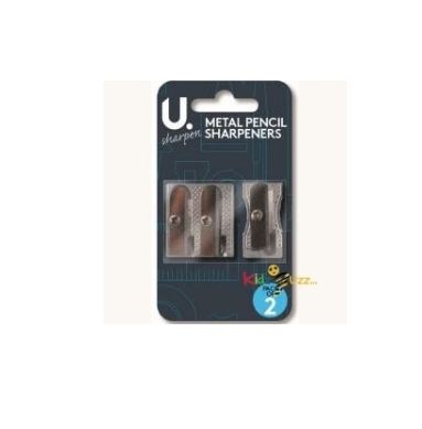 Metal Pencil Sharpener 2 Pcs (Pack of 3)