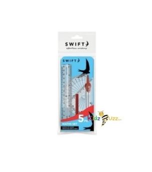 5Pcs Maths Set- Stationery For School Kids (Pack of 2)