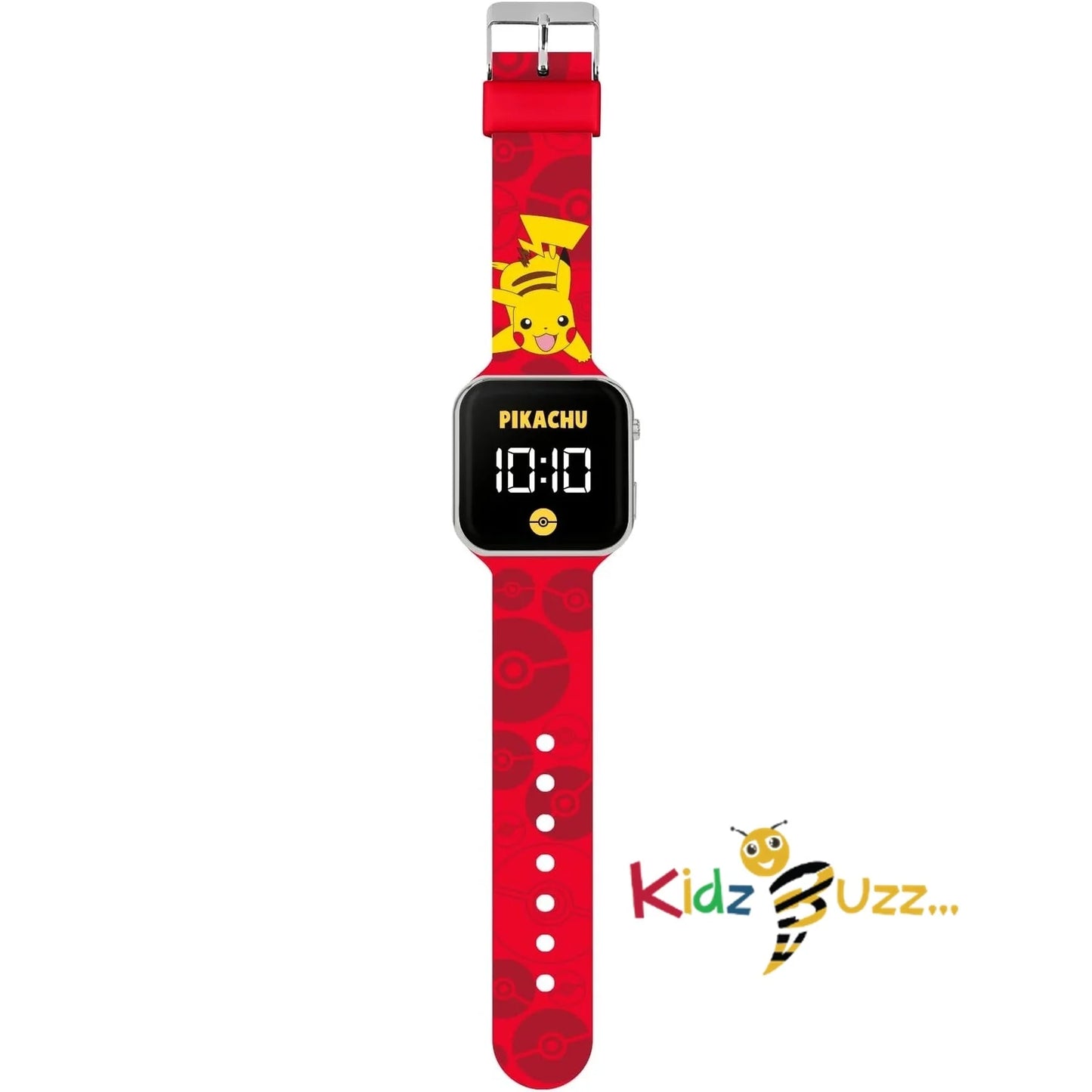 Pokémon Pikachu LED Red Strap Kids Watch