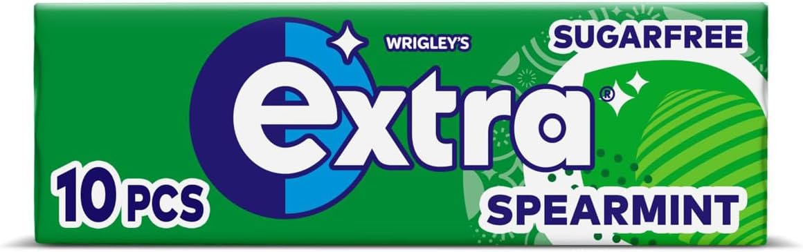 Wrigley's Extra Sugarfree Chewing Gum, Refreshing Spearmint Flavour 30 x 10 Packs