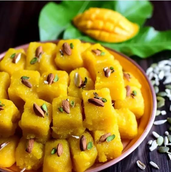 Festival Special Premium (Mango Barfi) Delicious Indian Traditional Sweets To Sweeten Up Your Celebration Best Gift For All Occasions Rakhi,Marriage,Diwali,Holi
