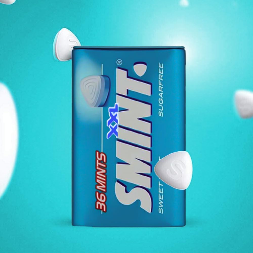 Smint Mix XXL 4 Packs (Strawberry, Spearmint, Peppermint, Sweetmint) Convenient 25g Tins