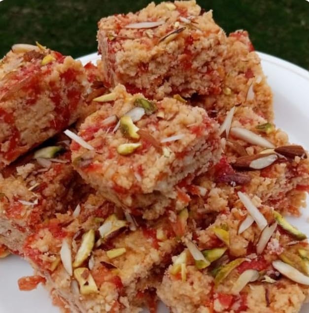 Festival Special Premium (Gajar Kalakand Burfi) Delicious Indian Traditional Sweets To Sweeten Up Your Celebration Best Gift For All Occasions Rakhi,Marriage,Diwali,Holi