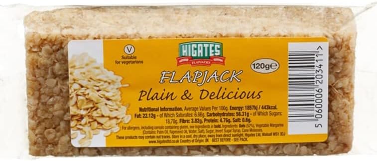 Higates Flapjacks: Original Recipe 120g