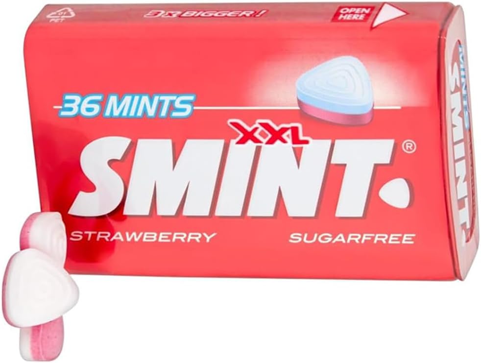 SMINT XXL Strawberry Sugar-Free Mints - 12 Packs (36 Pieces Each)