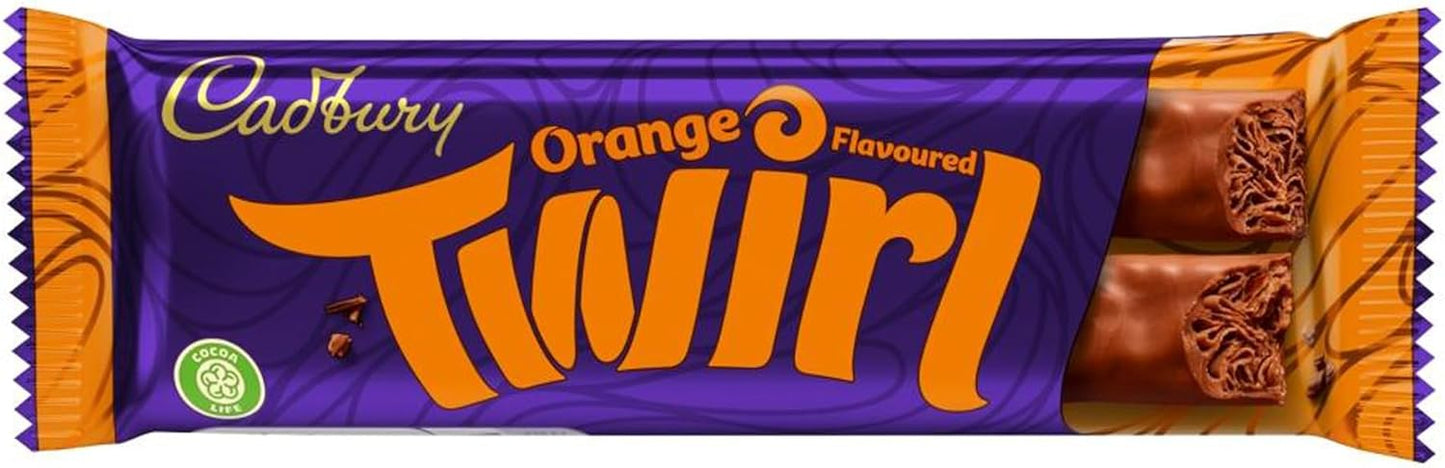 Cadbury Twirl Orange Chocolate Bar Pack of 48, 43g
