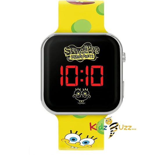 Spongebob Squarepants Boy's Digital Quartz Watch with Silicone Strap