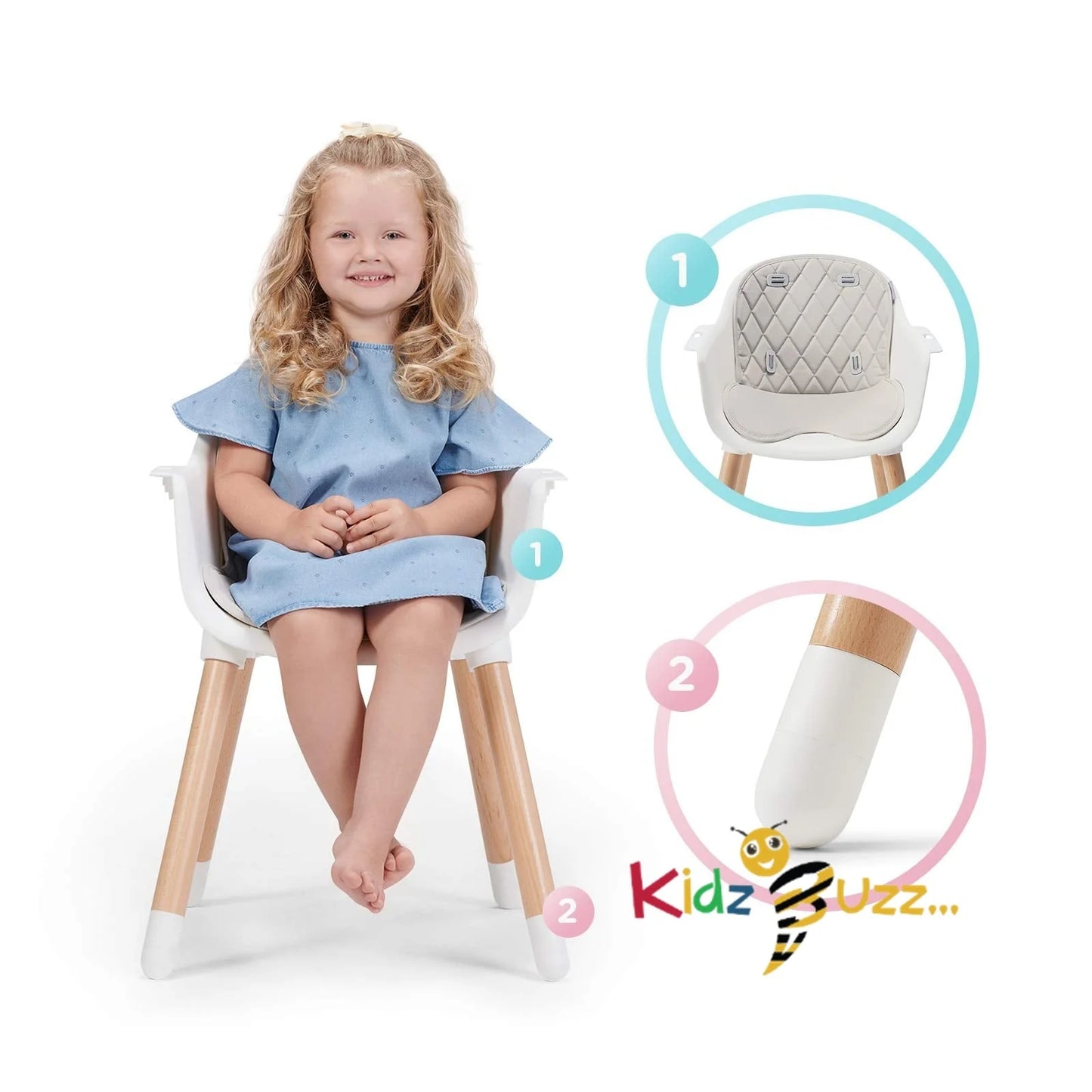 Kinderkraft Sienna 2-in-1 Highchair, Baby Chair