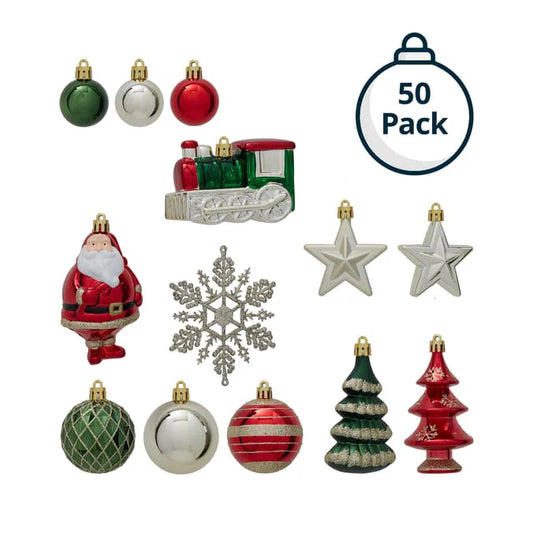 Festive Feeling 50 Baubles Colorful