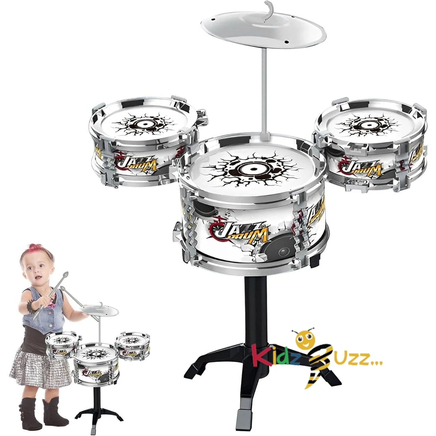 Jazz Drum Set for Kids | Music Drum Kit, Junior Drum Set, Learn to Play Drum Head