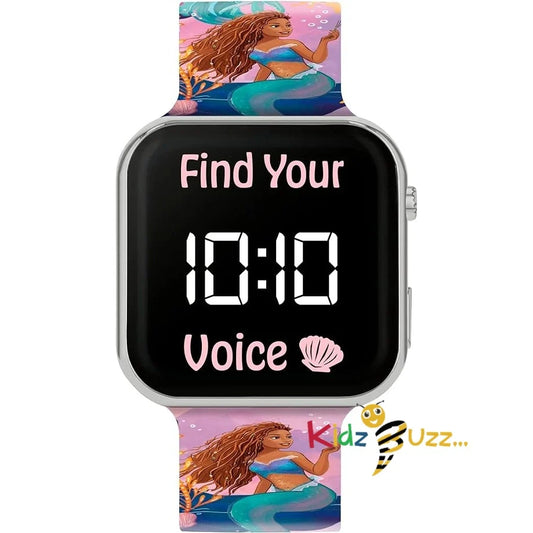 Little Mermaid Printed Strap Digital LED Watch