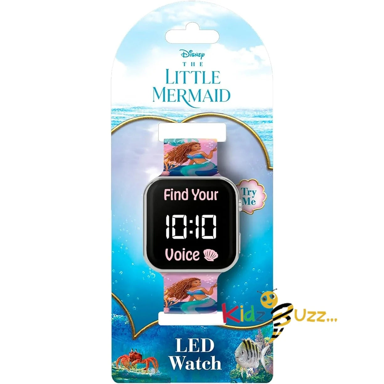 Little Mermaid Printed Strap Digital LED Watch