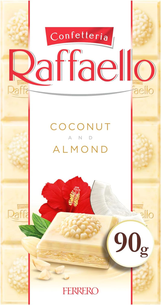 Ferrero Raffaello White Chocolate Bar Coconut Almond Cream 90g X 3