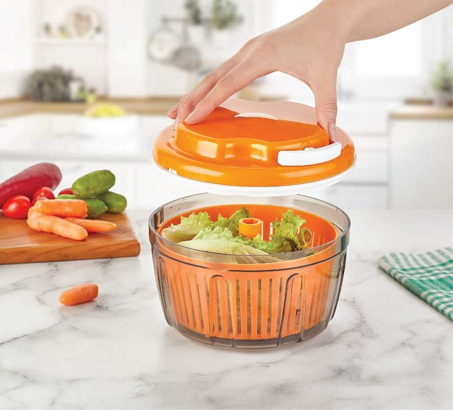 WENKEN 3-in-1 salad chopper, mixer and spinner