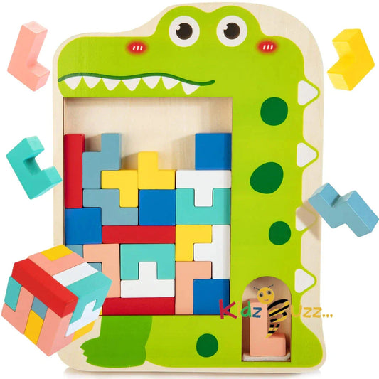 Wooden Multipurpose Tetris Puzzle For Kids