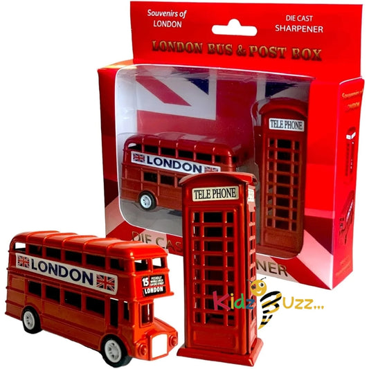 London Souvenir 2Pcs Die Cast Pencil Sharpeners Set