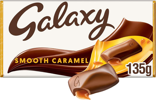 Galaxy Smooth Caramel Chocolate Bar, 135g X3