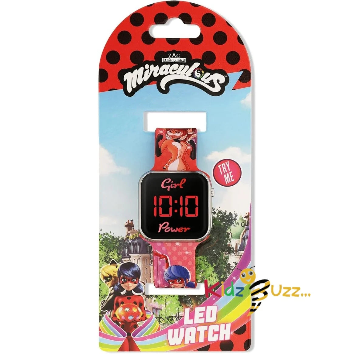 Miraculous Ladybug LED Strap Watch For Kids