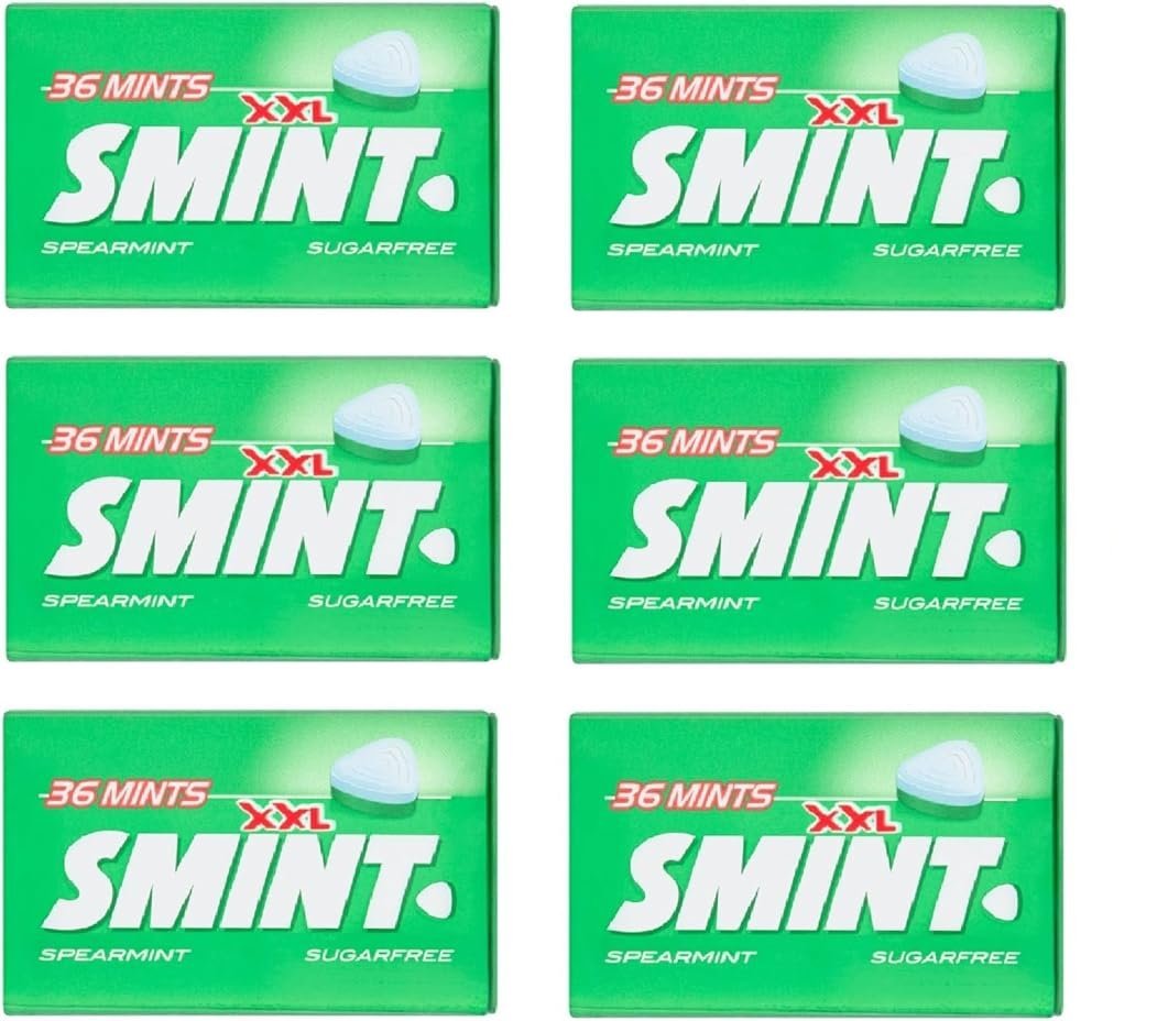 Smint Sugar Free Mints - 12 Mints Tins Spearmint Flavour - Sweetmint 25g x 36pcs