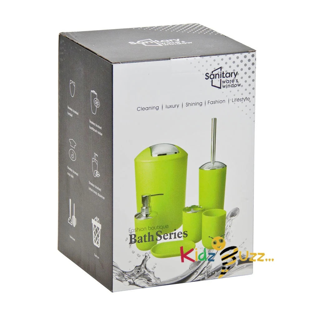 6Pcs Bath Series White - Elegance Bathroom Accessories