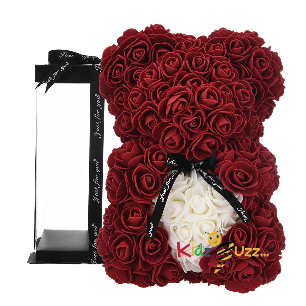 Artificial Rose Teddy Bear With Light