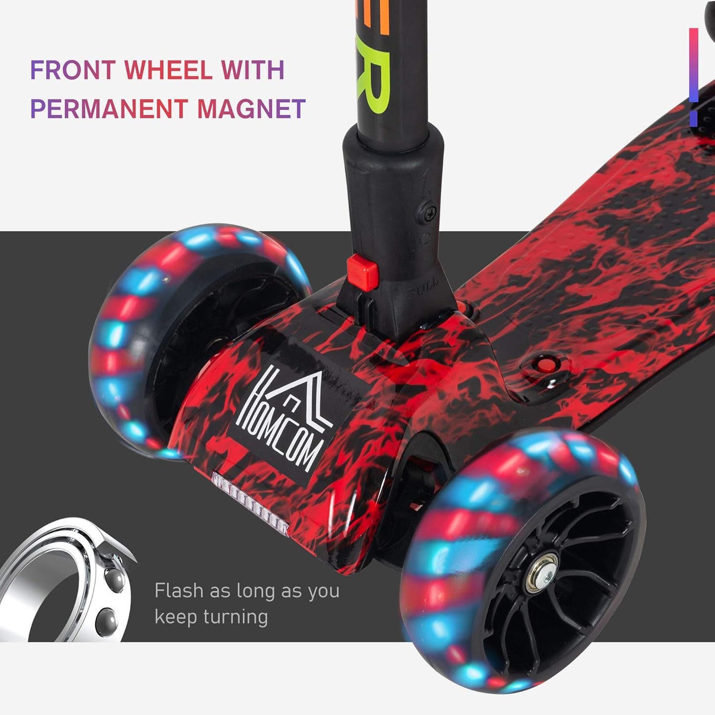 Spray Foldable Kick Scooter For Boys and Girls 3-6 Yrs