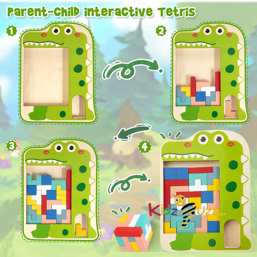Wooden Multipurpose Tetris Puzzle For Kids