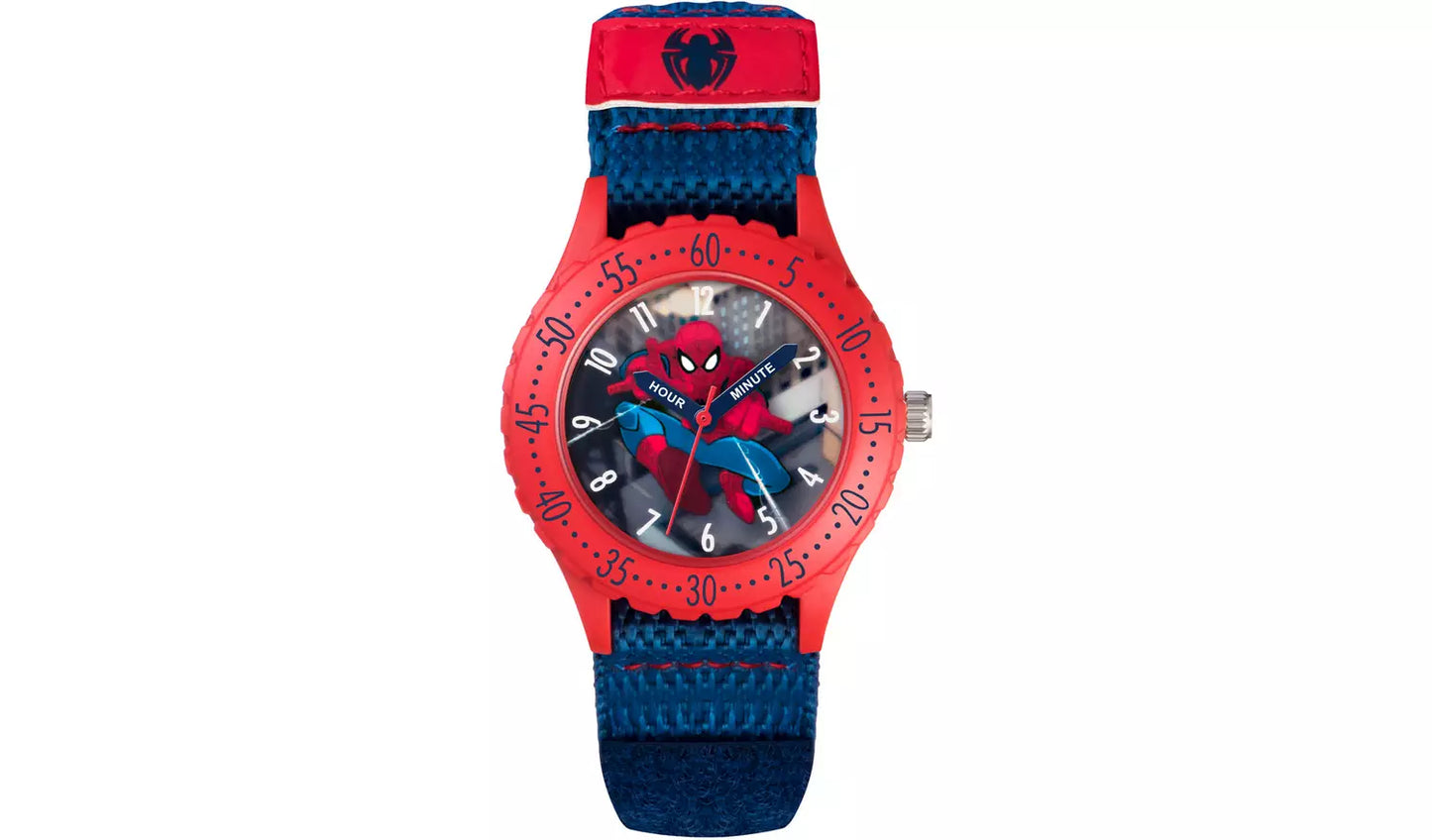 Kid's Spider-Man Blue Velcro Strap Watch