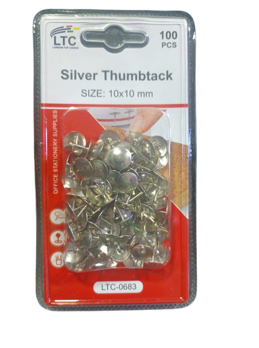 3 X 100pcs Silver Thumbstack Size 10 X 10mm